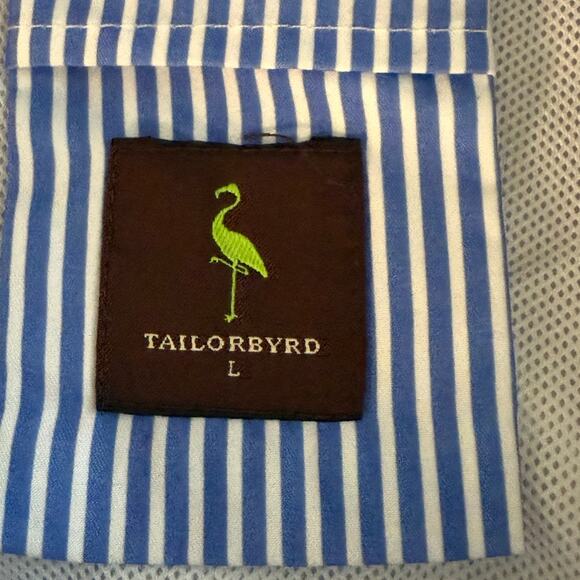 Tailorbyrd Swim Trunks Men’s Large Blue White Stripe Quick Dry Board Shorts - Picture 7 of 11